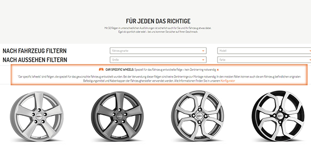 DEZENT car specific wheels