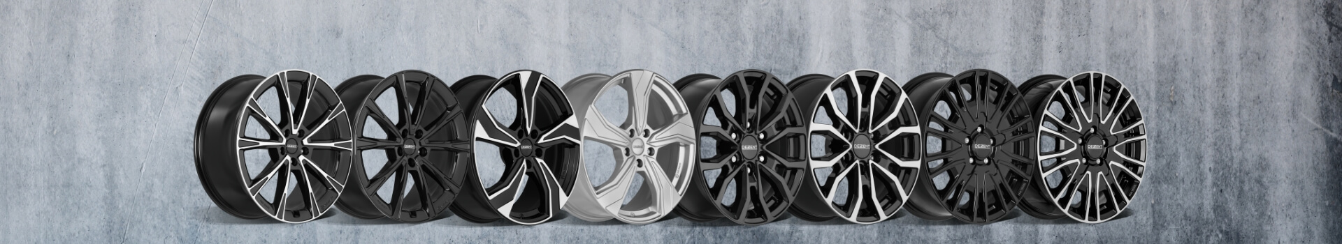 DEZENT AR dark AR black KB dark KB silver KC black KC dark KE black KE dark g&uuml;nstige Alufelgen Felgen