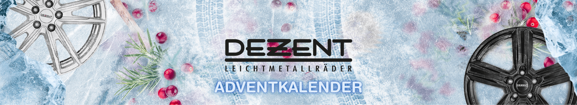 DEZENT Online Adventkalender Gewinnspiel g&uuml;nstige Alufelgen Felgen