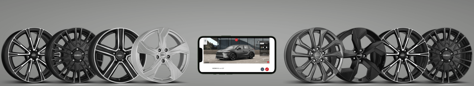 DEZENT AR dark KE black KG dark KB silver KT graphite AO black g&uuml;nstige Alufelgen Felgen