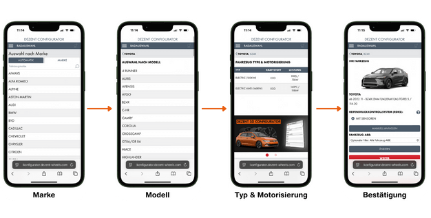 DEZENT 3D Konfigurator g&uuml;nstige Alufelgen Felgen