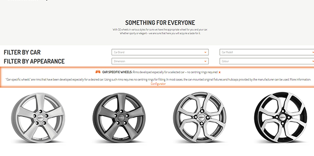 DEZENT car specific wheels