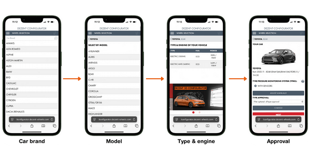 DEZENT 3D Configurator cheap alloy wheels rims