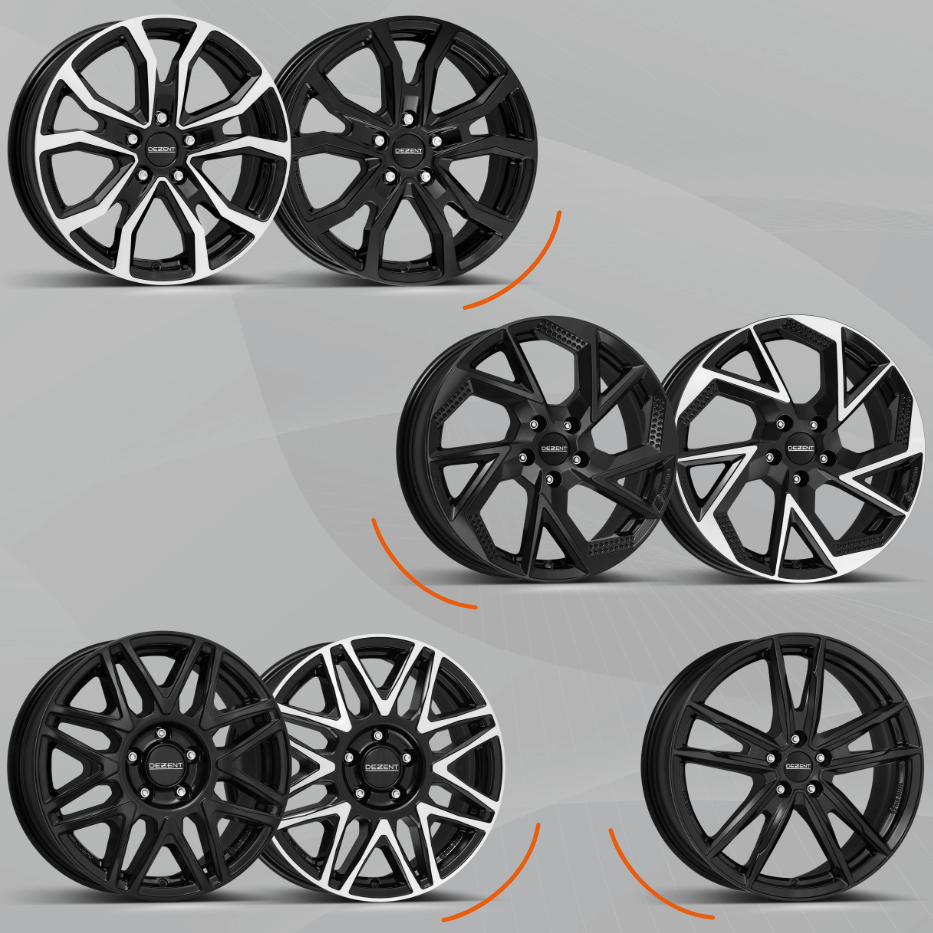 DEZENT KH black KH dark KF black AP dark AP black TV-Trailer dark TV-Trailer black cheap alloy wheels rims